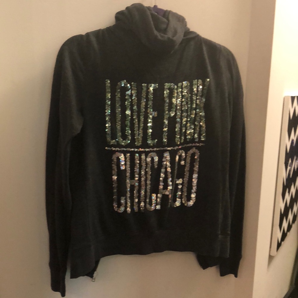 PINK “Love Chicago” zip up hoodie